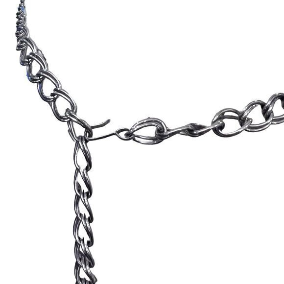 Silver Chain Waist Belt Celtic Irish Tassel Up to 39" Business Casual BOHO CUTE! - Picture 8 of 9